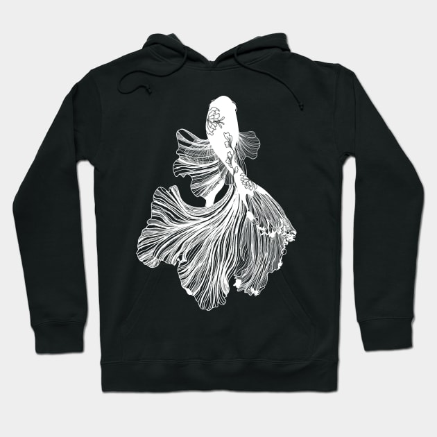 Siamese fighting fish Hoodie by Introvert Home 